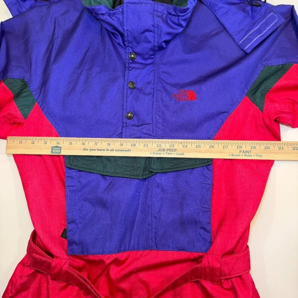 Vintage 90s NORTH FACE Colorblock Belted Ski Jacket Windbreaker M